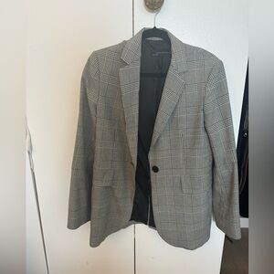 Zara oversized plaid blazer